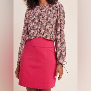 Maeve by Anthropologie Mackenzie Ponte Pink Skirt | M
